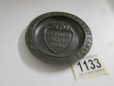 A Canadian Pacific Railways pewter advertising dish.