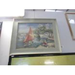 An oil on board nautical scene.