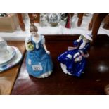 2 Royal Doulton figurines, Helen and Top o' the Hill.