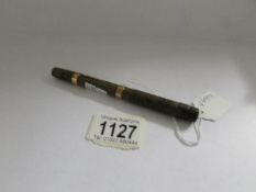 A Waterman's 'Ideal' fountain pen with 2 9ct gold bands and Ideal nib,