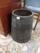 An oak barrel tub.