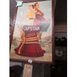 An original framed 'Capstan' poster.