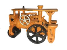 A cast iron Huber model steam engine. Approx 19cm x 12.