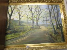 A gilt framed oil on canvas signed Stanley Bennett.