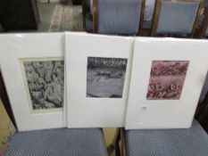 6 Henry Moore shelter sketch prints circa 1940 and 4 Henri Matisse prints circa 1935.