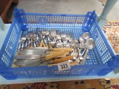 A quantity of good silver plated cutlery including fish knives and forks.