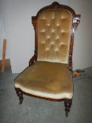 An Edwardian mahogany chair.