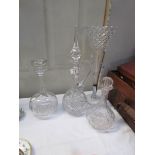 4 items of glass ware including decanters.
