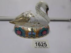 A Royal Crown Derby paper weight, Swan.