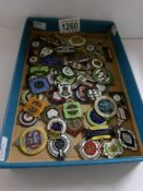 Ain excess of 50 1930's brass and enamel race meet badges including Epson, Hurst Park, York County,