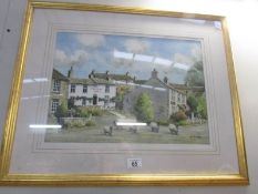 An original framed and glazed watercolour by Anita Hall, Muher, Swaledale.