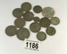 Approximately 130 grams of pre 1947 silver coins.