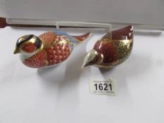 2 Royal Crown Derby paperweights, Pheasant and Grouse.