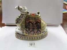 A Royal Crown Derby paperweight, Camel.
