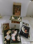 A box of approximately 200 illustrated postcards including Mabel Lucie Attwell, Linda Edgerton,