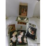 A box of approximately 200 illustrated postcards including Mabel Lucie Attwell, Linda Edgerton,