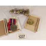 A WW2 war medal for George Woby, A WW1 Victory medal for Dvr.