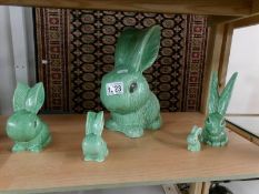 5 Sylvac rabbits.