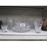 7 pieces of glass ware.