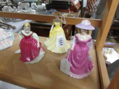 3 Royal Doulton figurines, Fair Maiden, Spring Time and Summer Breeze.