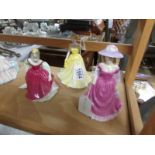3 Royal Doulton figurines, Fair Maiden, Spring Time and Summer Breeze.