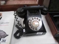 A vintage telephone.