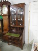 A mahogany bureau book case.