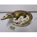 A Royal Crown Derby paperweight, Crocodile,.