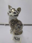 A Royal Crown Derby paperweight, Majestic Cat.