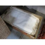 A box of linen etc.