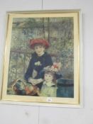 A print entitled 'On The Terrace' by Pierre Augustus Renoir.