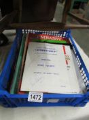 A quantity of sporting programmes and booklets,