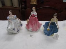 3 Royal Doulton figurines, Rosie, Beatrice and Melanie.