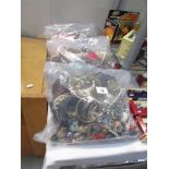 3 large bags of costume jewellery.