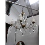 A good quality 5 lamp glass chandelier.