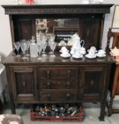 An oak sideboard.