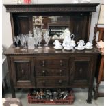 An oak sideboard.