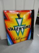A double sided enamel sign - Valentines - La Bell Peinture.