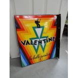 A double sided enamel sign - Valentines - La Bell Peinture.