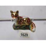 A Royal Crown Derby paperweight, Fox Cub.