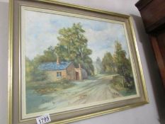 An oil on canvas parkland scene signed Mason.