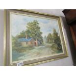 An oil on canvas parkland scene signed Mason.