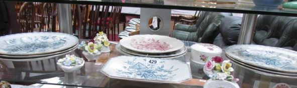 A mixed lot of plates, posies etc.