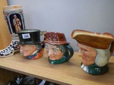 3 Royal Doulton character jugs, Vicar of Bray,