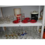 2 shelves of assorted Brewery related items, glasses etc.