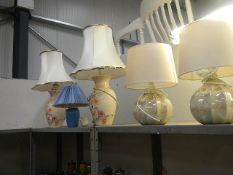 5 table lamps.