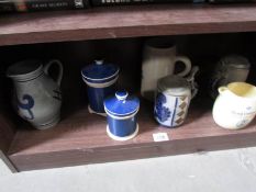 A quantity of tankards etc., some a/f.