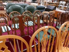 A set of 4 and a pair of high back dining chairs,