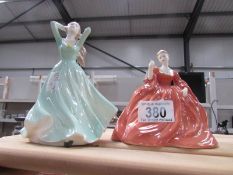 2 Coalport figurines, Natalie and one other.