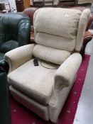 An electric recliner chair.